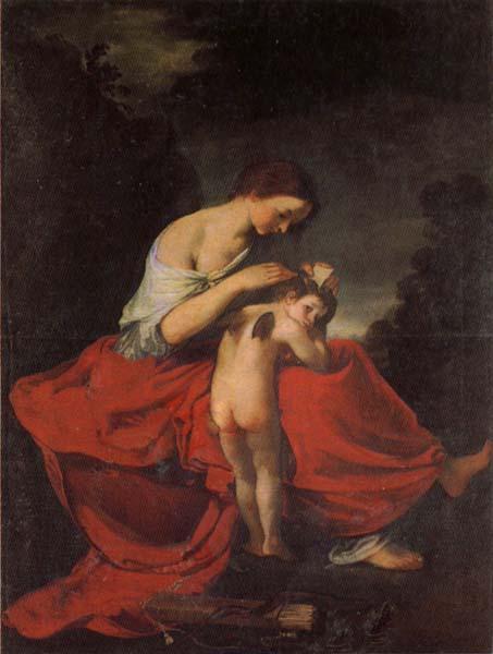 Giovanni da san giovanni Venus Combing Cupid's Hair France oil painting art